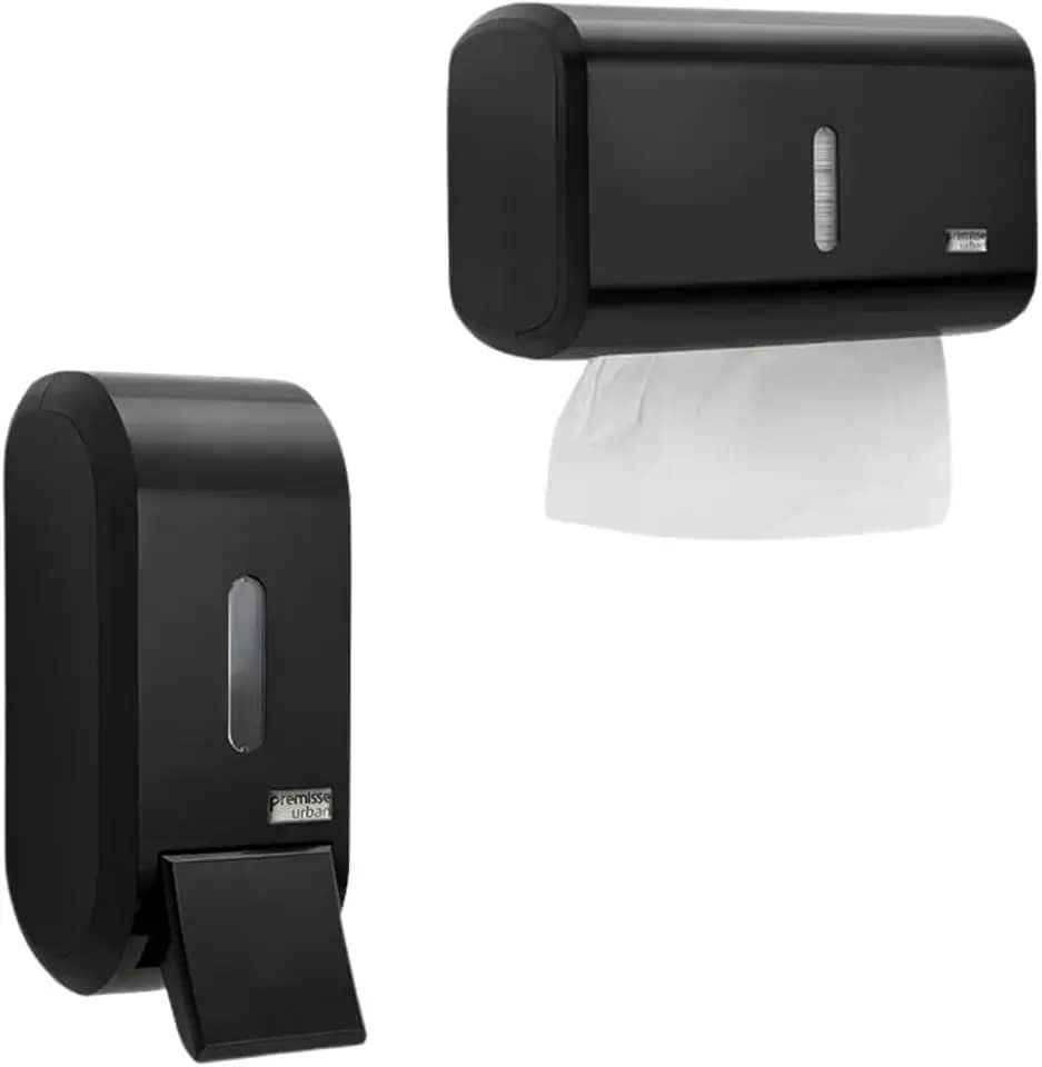 Super Kit Dispensador Elegante Alcool Gel ou Sabonete Liquido E Papel Toalha