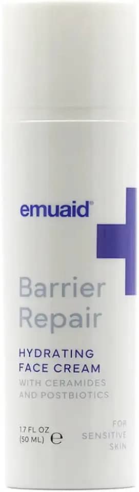 EMUAID emuaid Barrier Repair Creme hidratante facial, hidratante profundo para pele sensível, hidratante facial, creme facial com ceramidas, pós-bióticos e antioxidantes, 50 ml