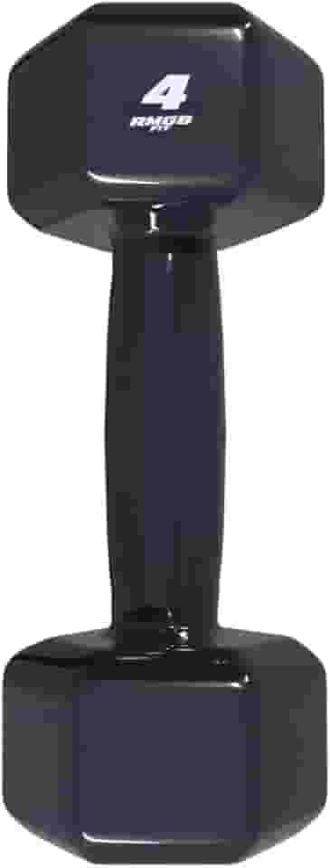 Rmg8 Fit - HALTER 4KG EMBORRACHADO SEXTAVADO PRETO