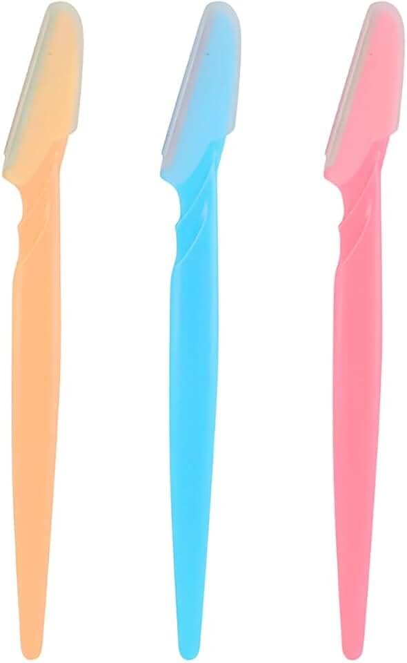 Kit de Navalha Lâminas Ferramentas de Depilação Esfoliante + Capa de Precisão - Sobrancelhas e Rosto