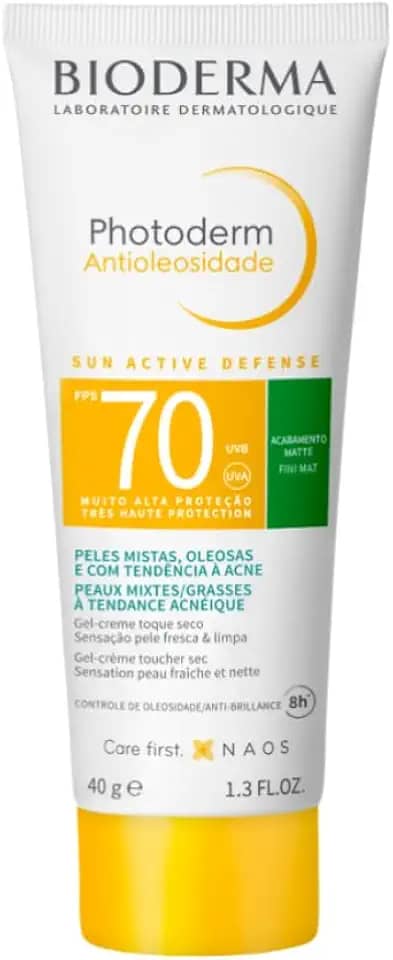 BIODERMA Protetor Solar Facial Photoderm Antioleosidade FPS70 Sem cor