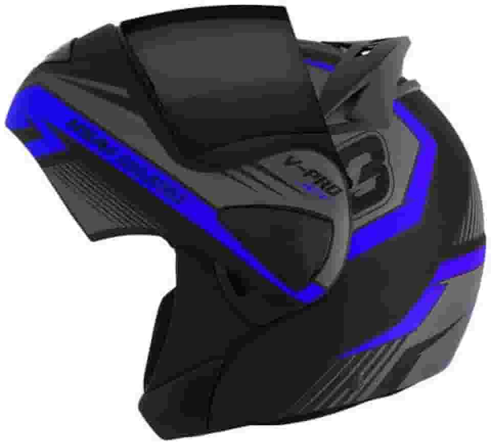 CAPACETE ESCAMOTEÁVEL PRO TORK V-PRO JET 3 AZUL TAM. 60 VIS. FUMÊ