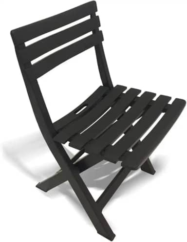 Cadeira de Plástico Dobrável Lanchonete Preta 110kg ARQPLAST