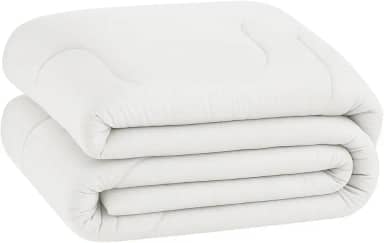 Edredom Dupla Face Liso Micropercal 400 Fios - Super Macio - Alta Durabilidade (Branco, Solteiro)