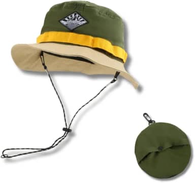 Chapéu Bucket Safari Pescador Dobrável Multicolorido Bolsa Suspensa Para Sol Proteção UV Com Cordão Ajustável 5 Cores