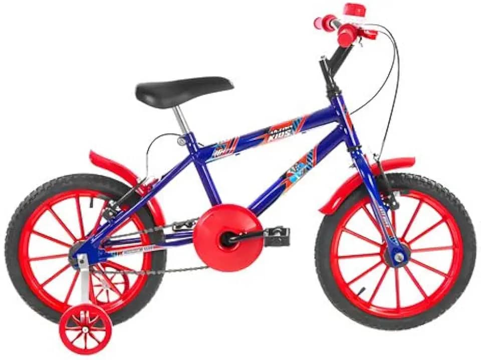 Bicicleta Infantil Aro 16 Menino/Menina Ultra Bikes Kids Azul/Vermelho