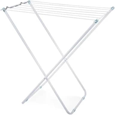 Varal de Chão Slim Dobrável Portátil Leve e Resistente para Roupas Compacto Ideal para Apartamentos