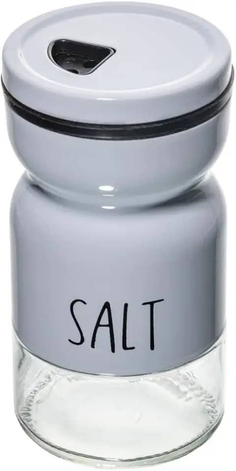 LYOR - Saleiro de Vidro com Tampa de Metal Branco 120ml