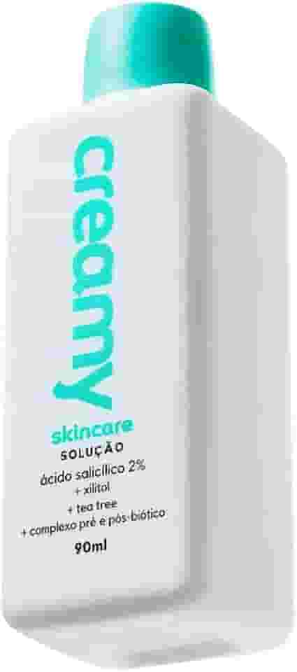 Creamy Skincare Ácido Salicílico 90ml | Ameniza Linhas Finas, Rápida Absorção, Diminui o Brilho Excessivo, Diminui os Cravos | Peles Mistas, Oleosas, Noturno e Diurno