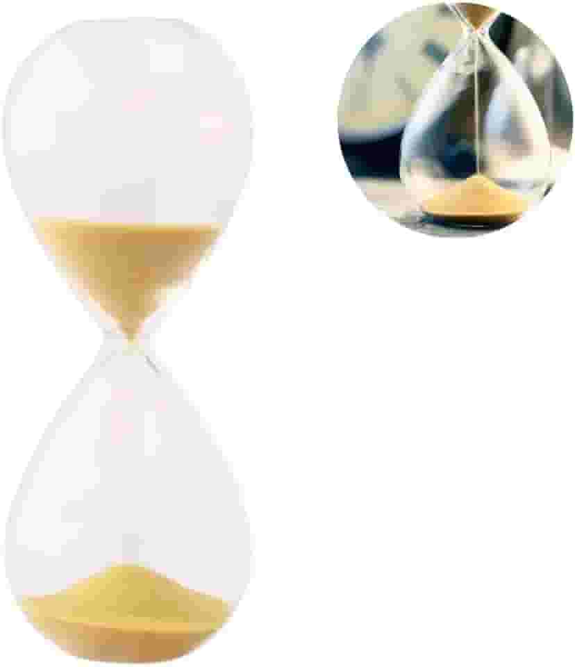 Ampulheta Decorativa de Vidro, Temporizador de Areia de 5, 15 e 30 Minutos (Dourado, 5 Minutos)