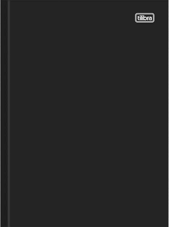 Tilibra - Tilibra Universitário - Caderno Brochura Capa Dura, 200x298mm, 200 Folhas, Negro (Pepper)