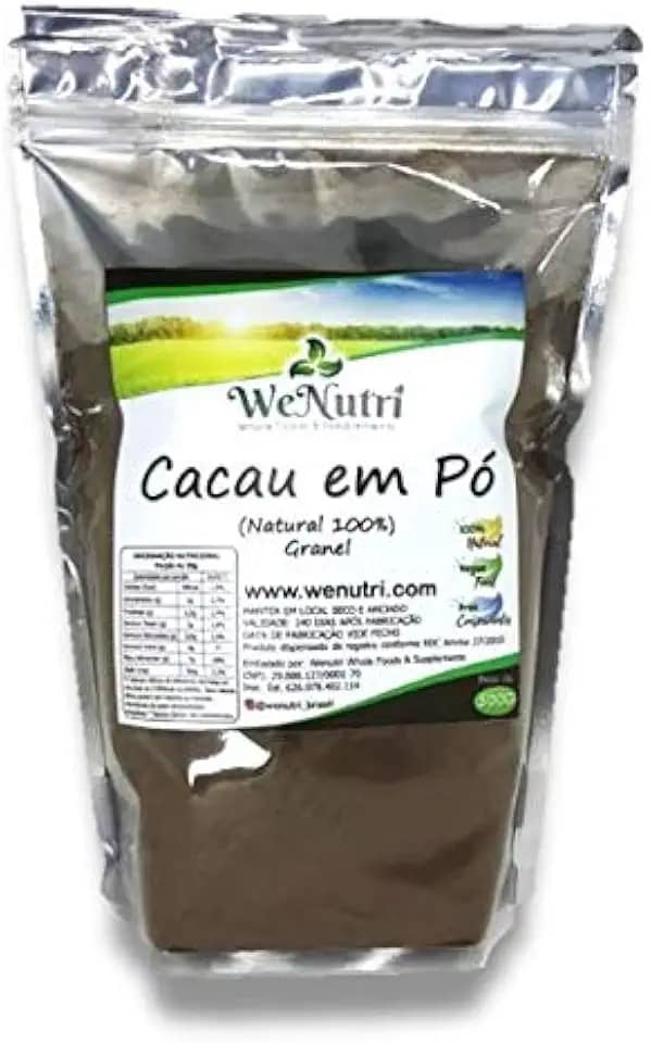 Cacau em Pó Natural 100% 500g Wenutri