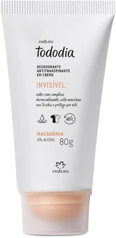 NATURA TODODIA DESODORANTE CREME MACADAMIA INVISIVEL 80G