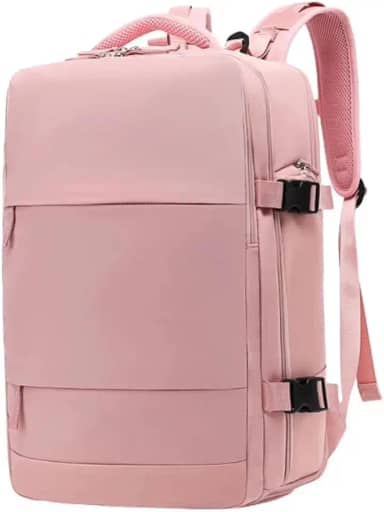 Mochila Executiva de Viagem Grande, Compacta Super Reforçada Mochila Para Notebook, Mala de Mão com USB Unissex Moderna PREMIUM Appari (Rosa)
