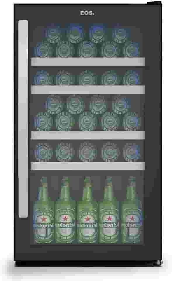 Cervejeira Eos Bierhaus 98 Litros Frost Free Compressor Porta de Vidro e Puxador em Inox Ece101 220v