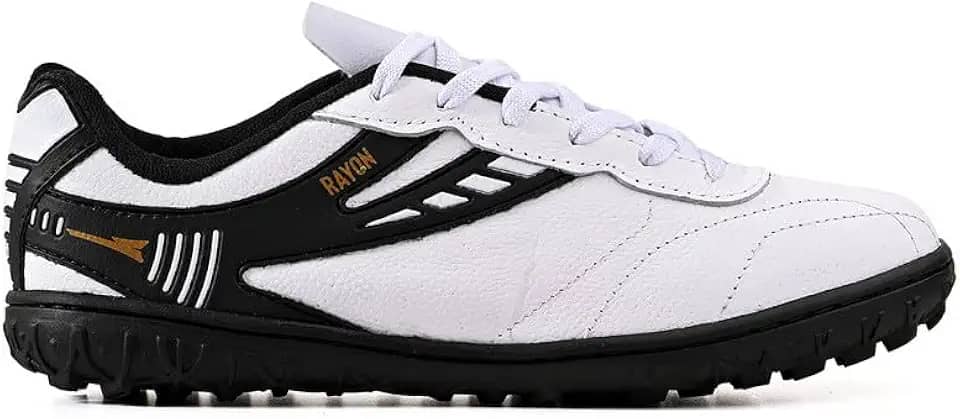 Chuteira Futebol Society Profissional Masculina em Couro Para Grama Sintetica