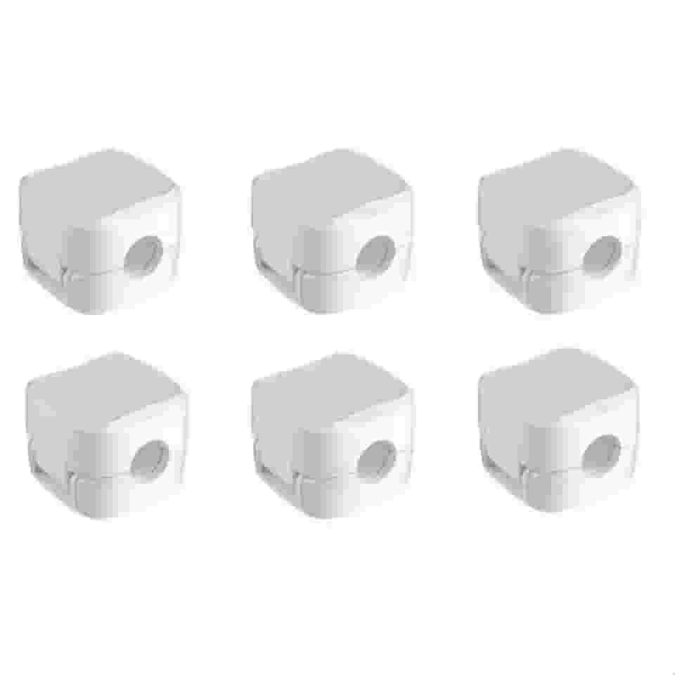 Kit Organizador De Cabo Fio Clip Magnético 6pcs Para Casa (Branco)