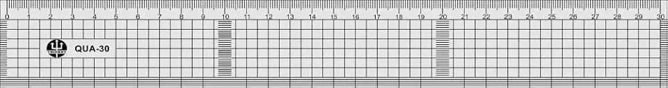 Régua para Modelagem e Patchwork, em PVC 1 mm – Trident, QUA-30, Transparente 30, 5 x 4, 5 cm