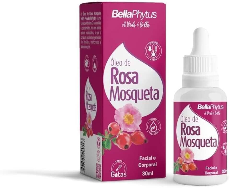 Óleo de Rosa Mosqueta 100% Puro Bellaphytus, 30ml