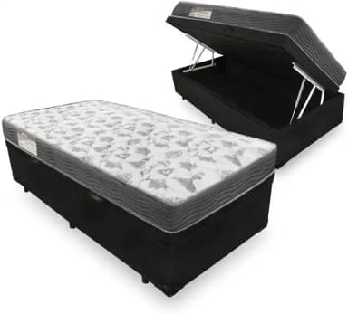 Cama Box Com Baú Solteiro + Colchão De Espuma D33 - Ortobom - Iso 100 88cm