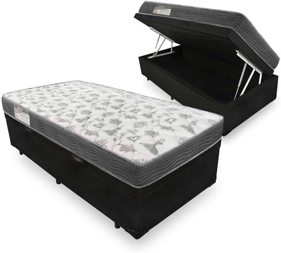 Cama Box Com Baú Solteiro + Colchão De Espuma D33 - Ortobom - Iso 100 88cm