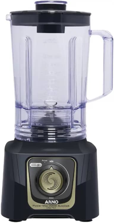 Liquidificador Arno Power Max Autolock 2200W LN82, Cinza Chumbo, com 6 Lâminas Powelix Pro, Tecnologia Anti Vazamento, Comfort Control e Limpeza Fácil, 220V