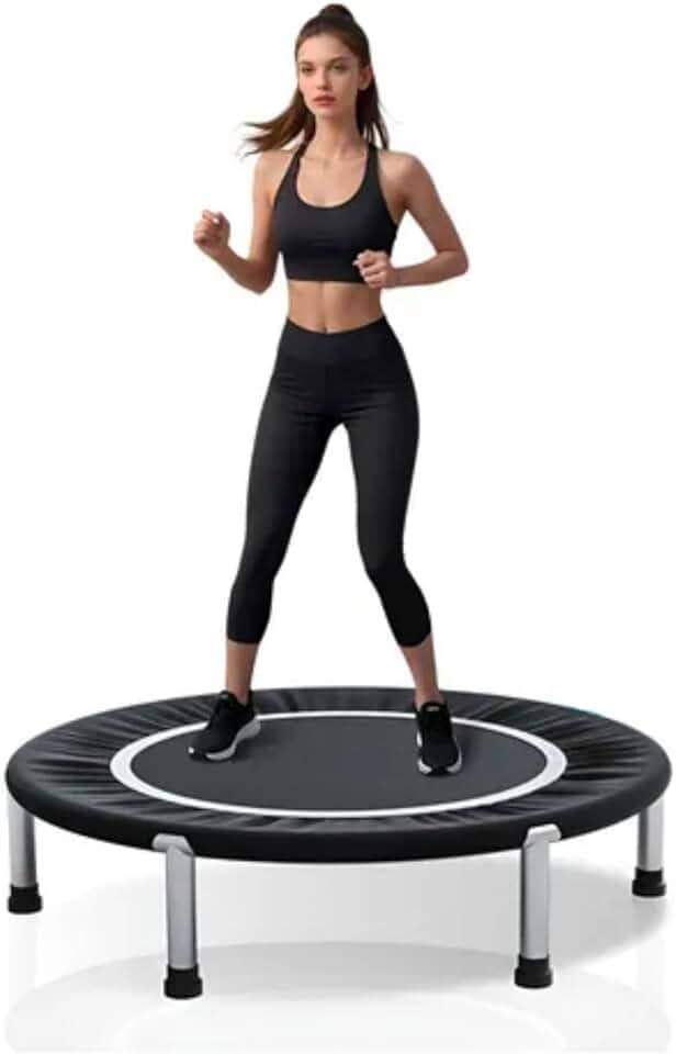 NOVEVE Trampolim Jump Profissional,Jump Cama Elastica Ginástica Com Capa Saia Diâmetro 1 M 200kg Preto