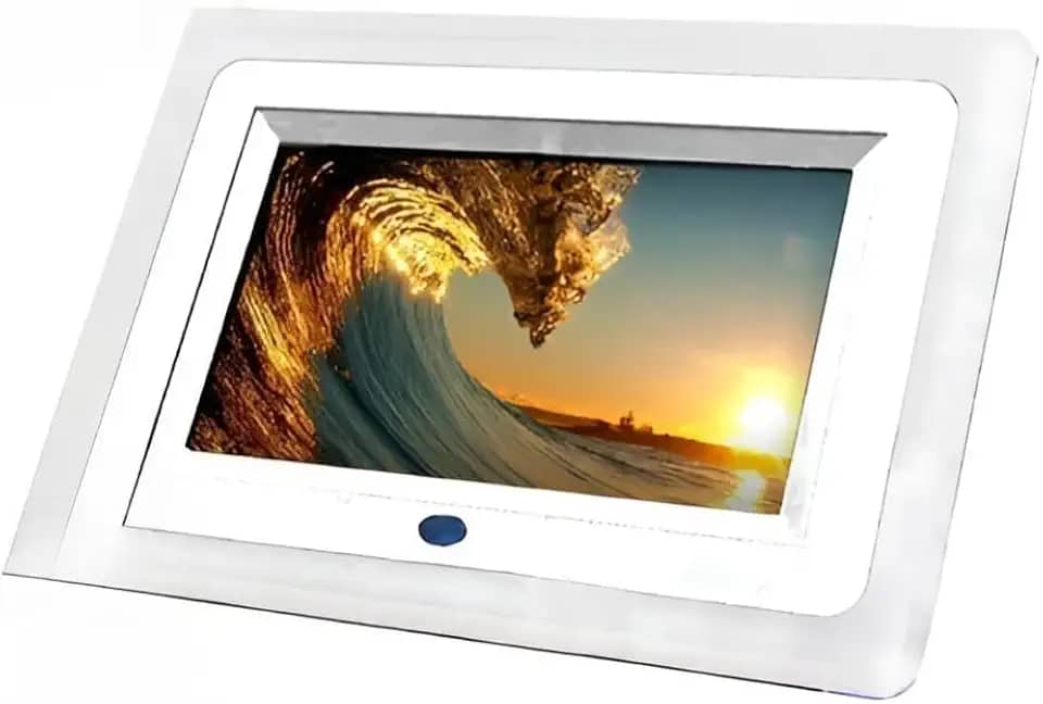 Porta Retrato Digital,Porta Retrato Digital 7 Polegadas Lcd Relógio Sd Usb Led Mp3