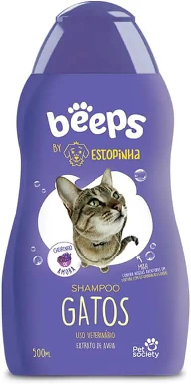 Beeps Estopinha Shampoo Gatos 500ml Beeps para Gatos