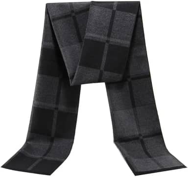 Cachecol masculino com sensação de caxemira - Cachecóis ultra macios e quentes para homens, estilo minimalista moderno para inverno e outono (177,8 x 30,5 cm)