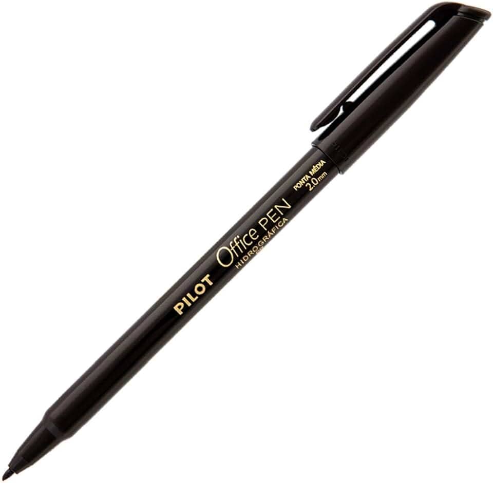 Caneta Hidrográfica, Pilot, Office Pen, 1420004PR, 2.0 mm, Preto