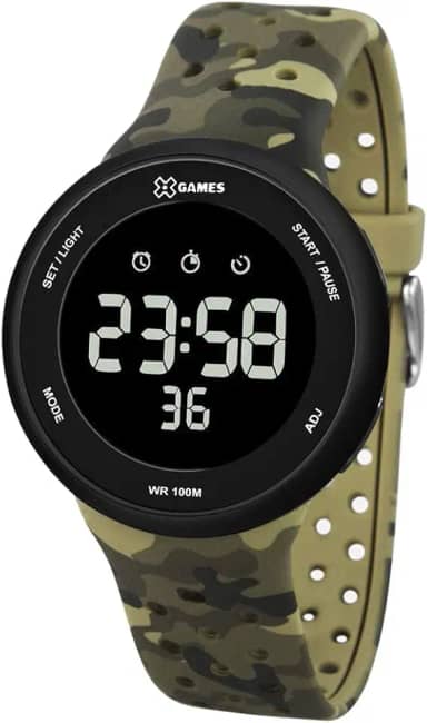 Relógio X Games Masculino Digital Camuflado Esportivo XMPPD486 PXEF