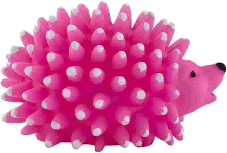 Mordedor Pet Porco Espinho Rosa 10 cm Brinquedo Interativo e Resisitente Para Cães