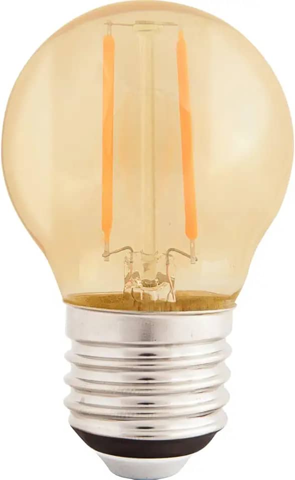 Tramontina Lâmpada LED de Filamento G45 4 W 2200 K luz Amarela Vintage Retrô em Vidro Âmbar