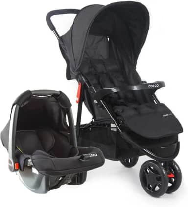 Cosco Kids, Travel System Toffy, Preto Absoluto