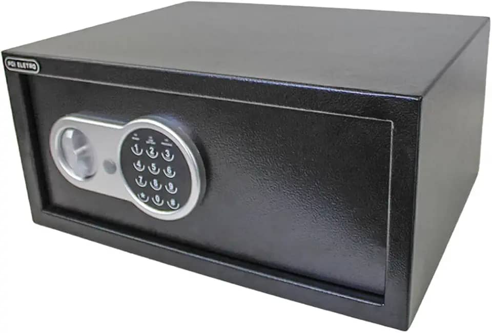 Cofre Eletrônico Digital para Notebook e Laptop 43x33x20 cm com Senha ou Chave PCI Cofres