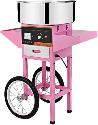 Máquina De Algodão Doce Com Carrinho Profissional 220v