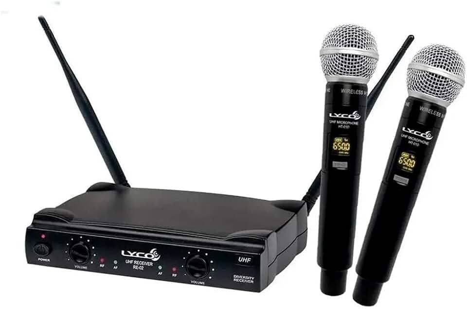 Microfone Sem Fio Lyco Profissional Duplo Uhf Uh02mm