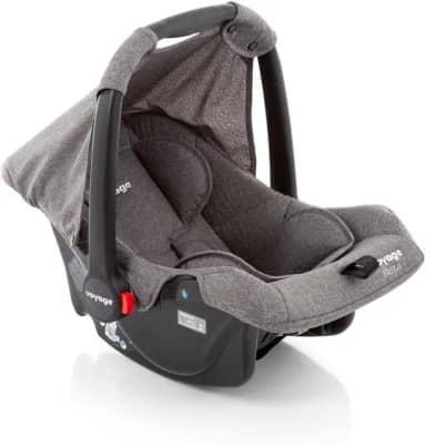 Voyage Bebê Conforto Infantil para Carro Beta, Cinto 3 Pontos, Capota Removível Grupo 0+ (Até 13kgs), Cinza Mescla