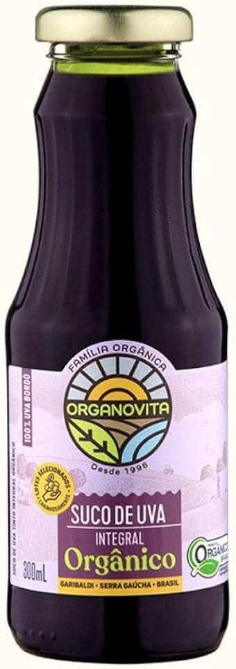 Suco de Uva Integral 100% Bordô Orgânico Organovita 300ml