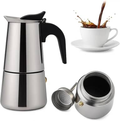 Cafeteira Italiana Expresso 300ml em Inox Para 6 Xícaras