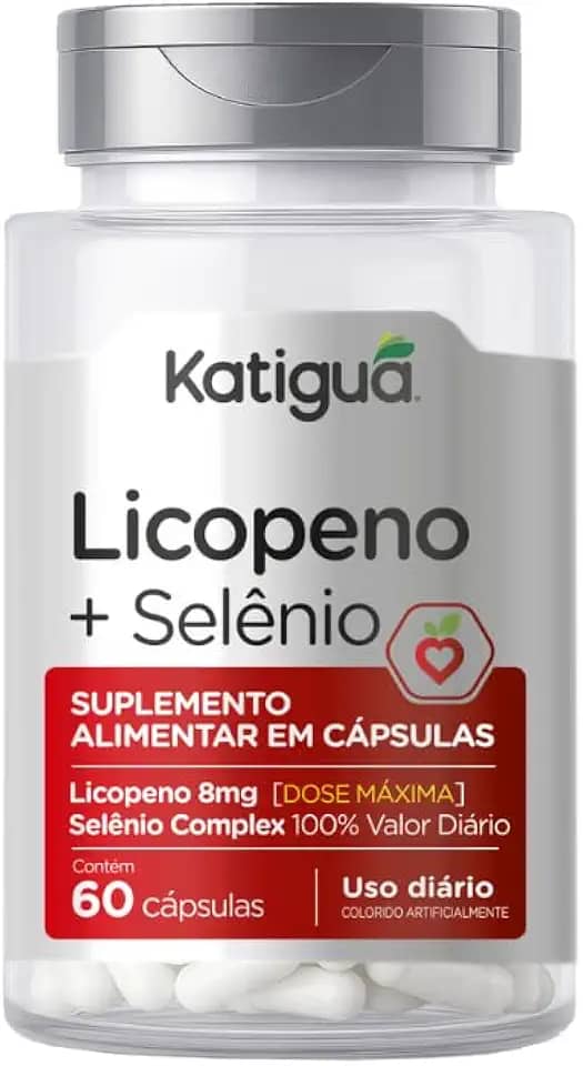 KATIGUÁ Licopeno De Tomate + Selênio Sem Sabor Katiguá 60 Cápsulas Rígidas • 30 Doses Laranja