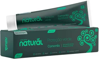 ORGÂNICO NATURAL Creme Dental Natural com Extratos de Uva, Melissa e Camomila - Pasta de Dentes Sem Flúor e Químicas Desnecessárias - Frescor Prolongado - Vegano - 80g