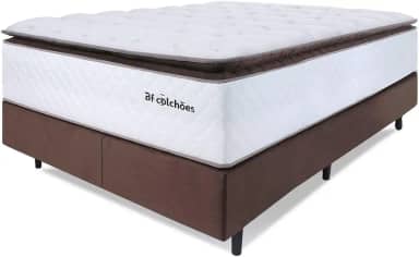 Cama Box Queen Colchão Molas Ensacadas com Pillow Top Extra Conforto 158x198x72cm - Premium Sleep - BF Colchões