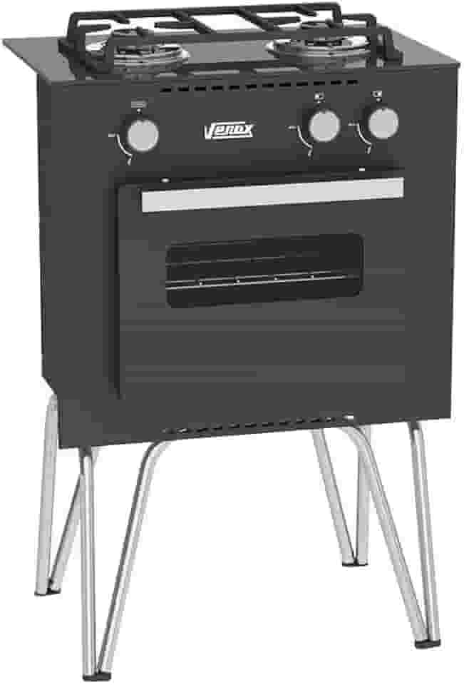 FOGAO A GAS MINI COOK 2 Q PRETO FOSCO GAS GLP