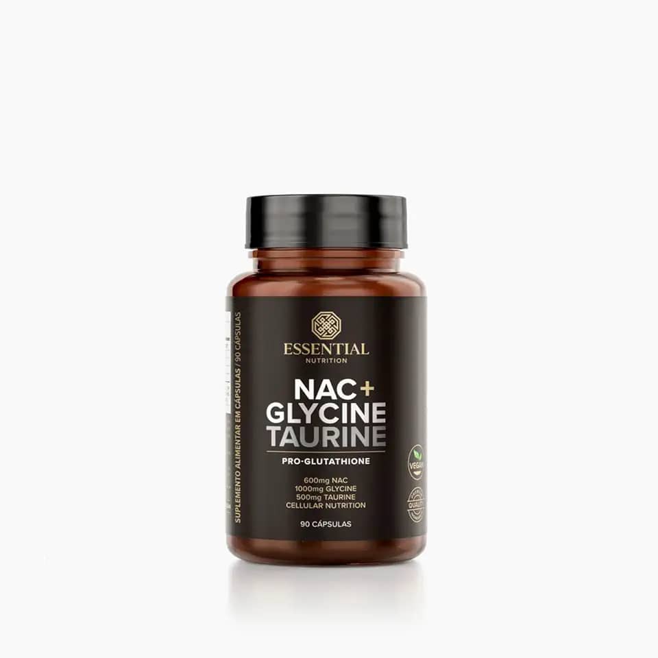 NAC + Glycine + Taurine - 90 Cápsulas - Essential Nutrition