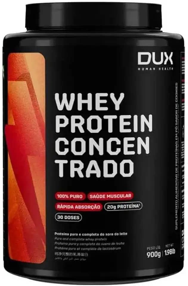 Whey Protein Concentrado Sabores do Mundo Butter Cookies Dinamarca 900g - 20g de Proteínas por Porção - Suplementos Naturais, Suplementação Treino Academia, Ganho Muscular - DUX HUMAN HEALTH