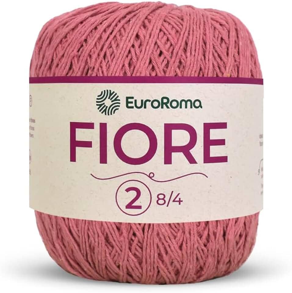Linha EuroRoma Fiore 8 4 Barbante para Crochê e Tricô de Algodão com Textura Suave para Artesanato Criativo