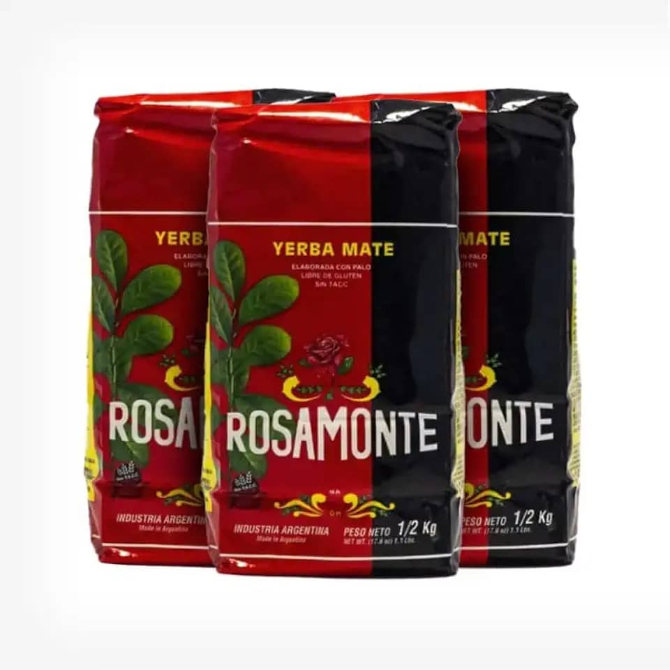 Kit 3 Erva Mate Argentina Rosamonte Tradicional 500g