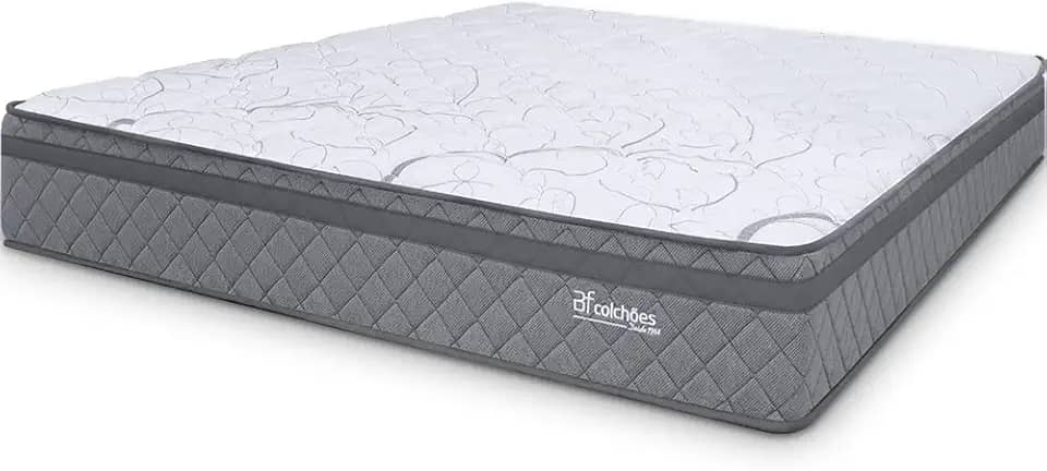 Colchão King Espuma D45 Extra Firme Antialérgico Certificado 193x203x24cm BF Colchões